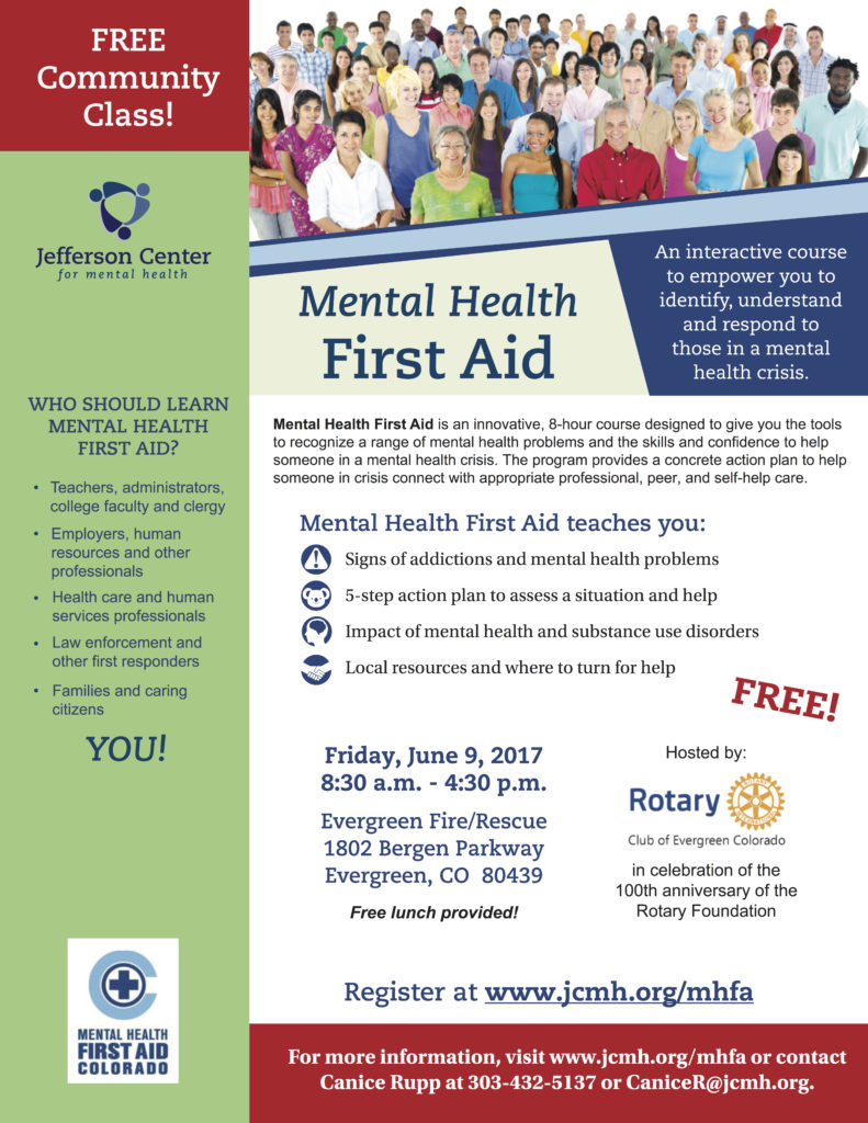 Free Mental Health First Aid Class - Edgewater Echo